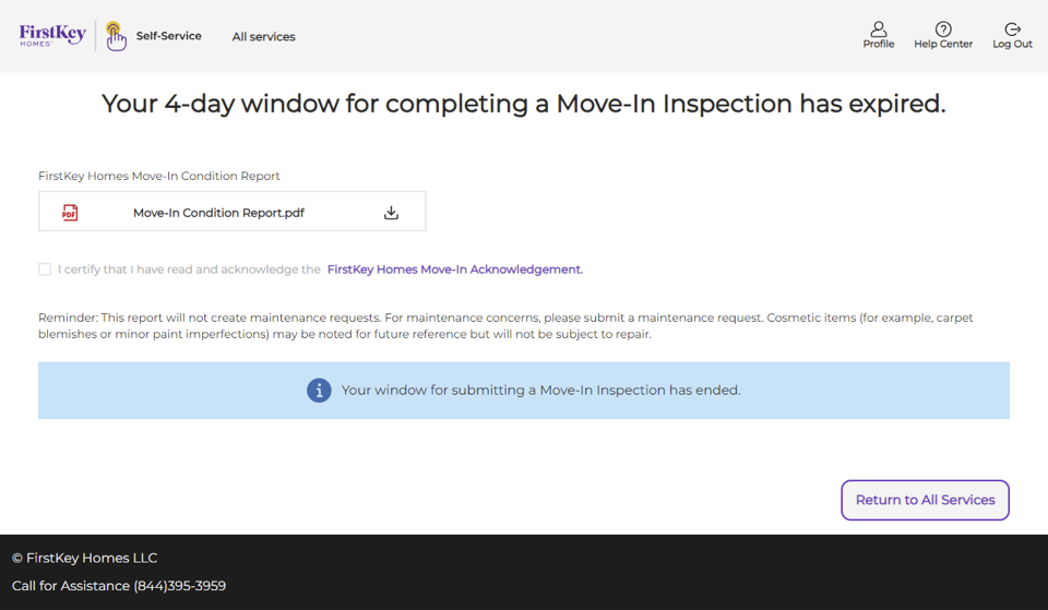 Move in inspection firstkey homes