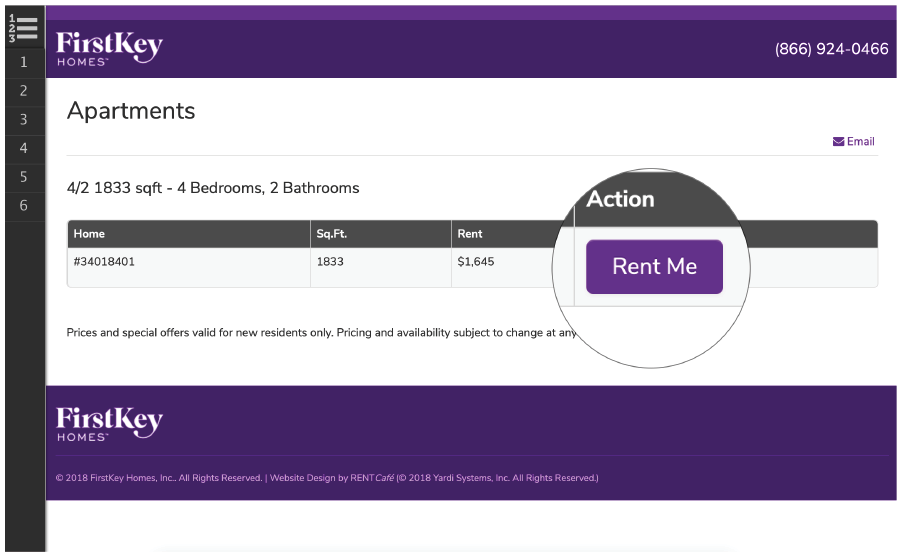 Starting an Application FirstKey Homes